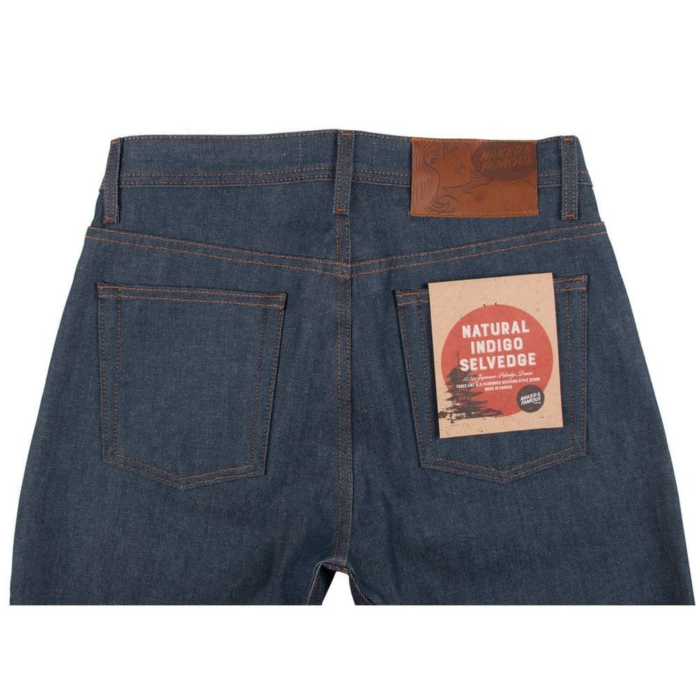 Naked & Famous Natural Indigo Selvedge - Easy Guy - Raw Blue - 7 - Bottoms - Jeans