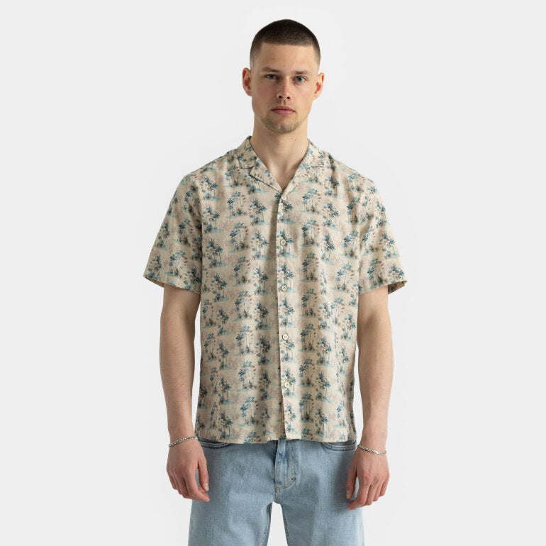 RVLT 3938 Short Sleeve Cuban Shirt - Light Blue - 2 - Tops - Shirts (Short Sleeve)