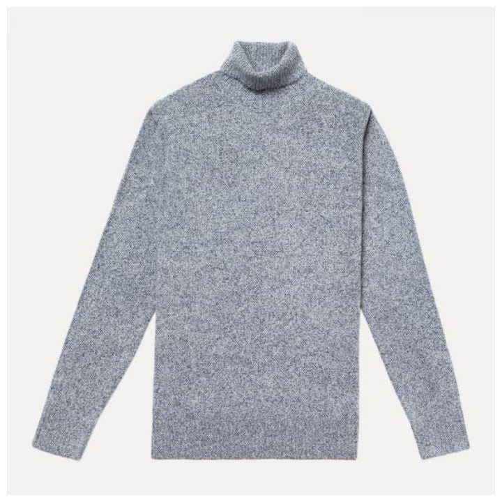 RVLT Turtleneck Knit Sweater - Navy/Grey - 2 - Tops - Knit Sweaters