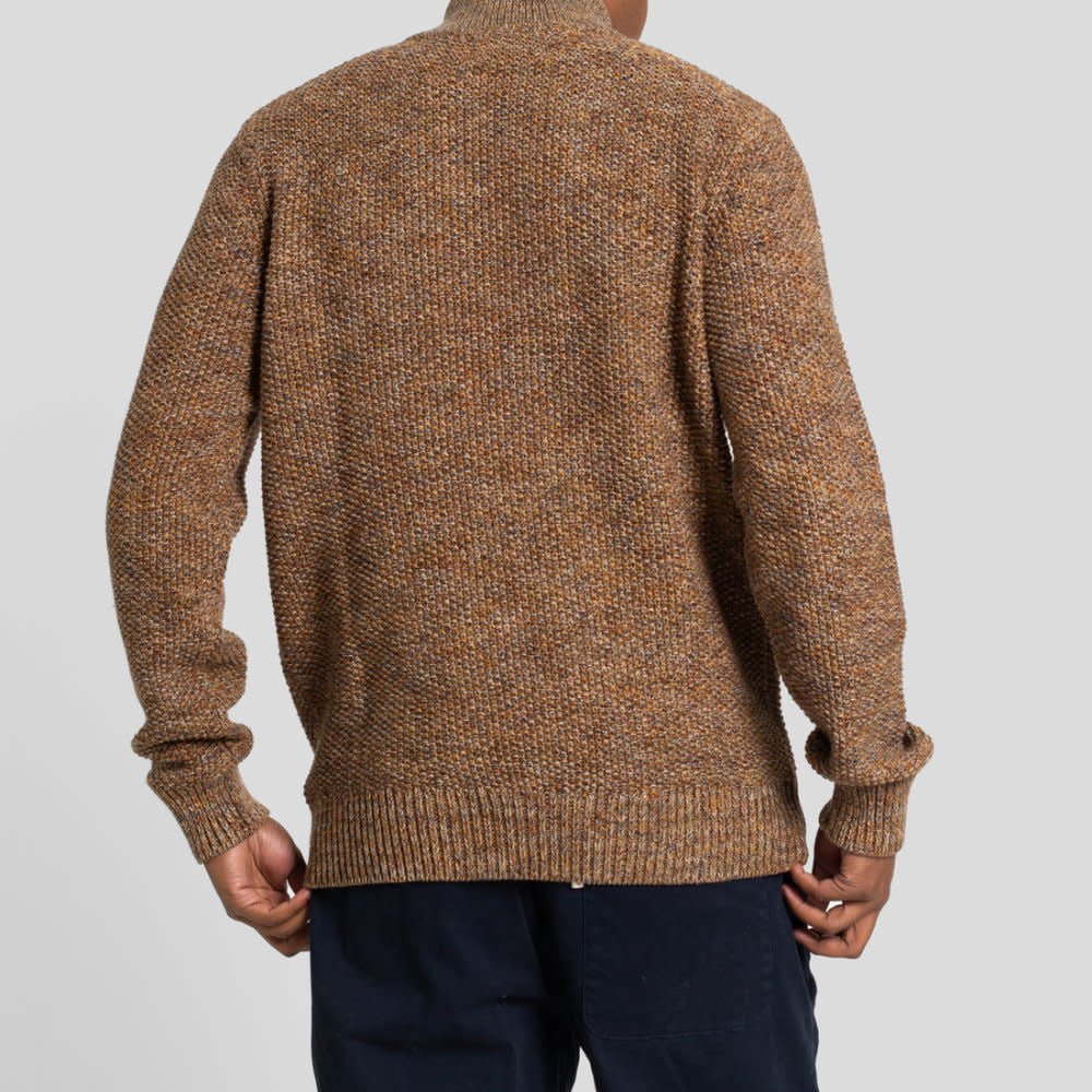 Revolution (RVLT) Half Zip Knit Sweater Brown