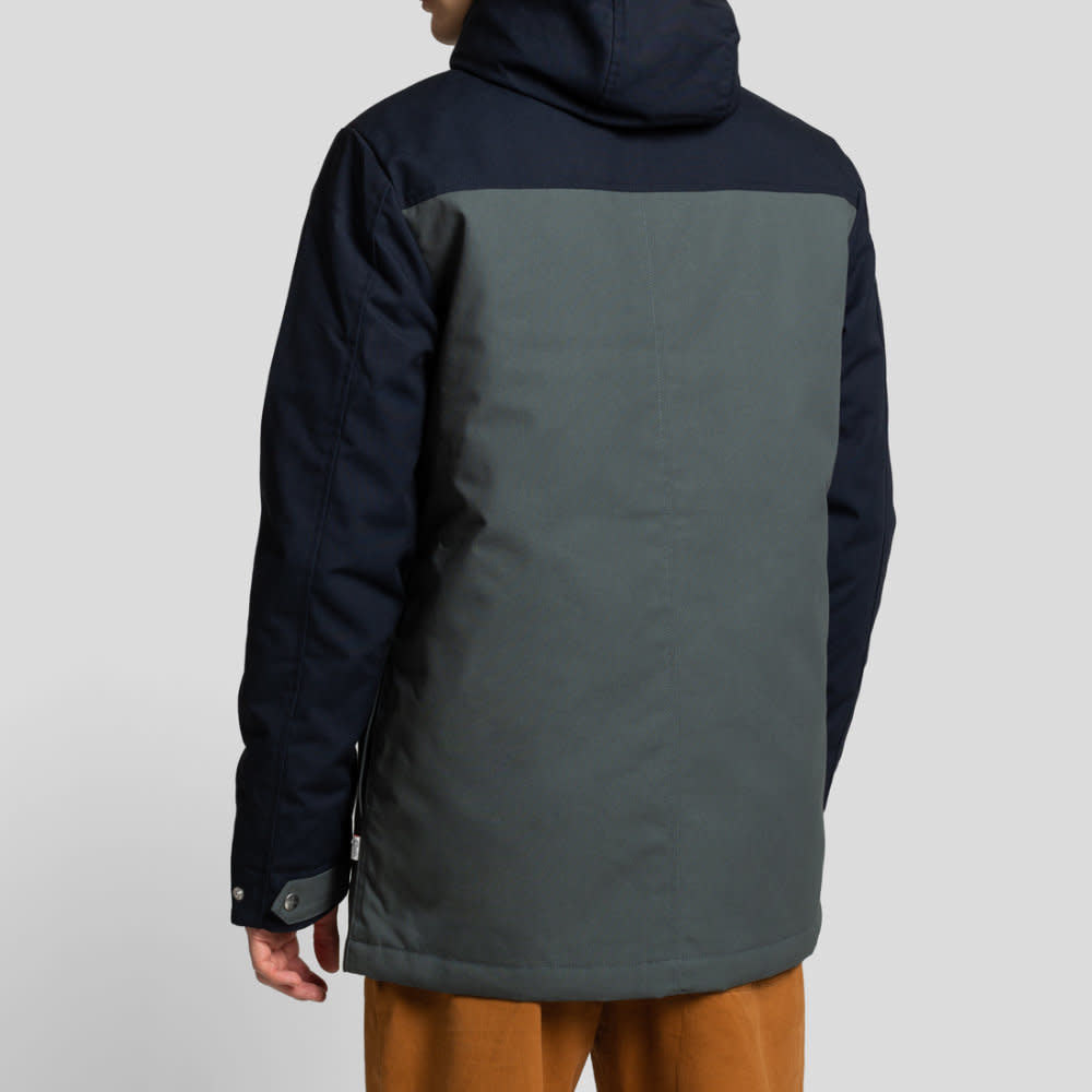 Revolution (RVLT) Colour Blocked Parka Jacket Navy
