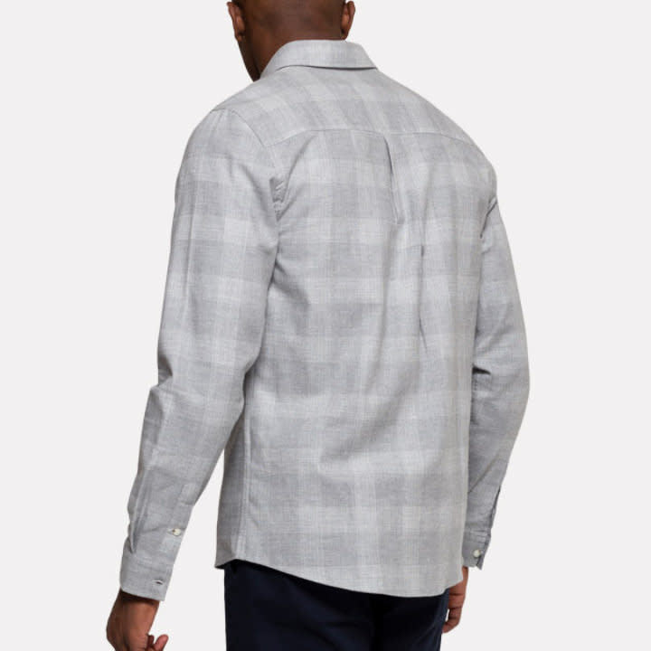 Revolution (RVLT) Plaid Button-Down Shirt Grey