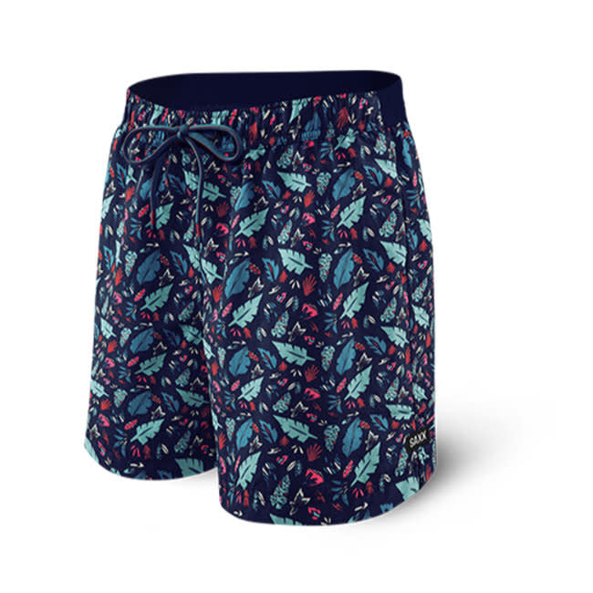 Saxx Cannonball 17" Swim Shorts Navy Pop Flora