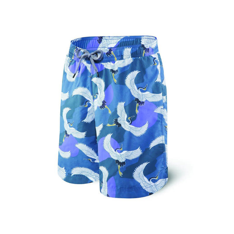 Saxx Cannonball 19" Swim Shorts Grey Cranes
