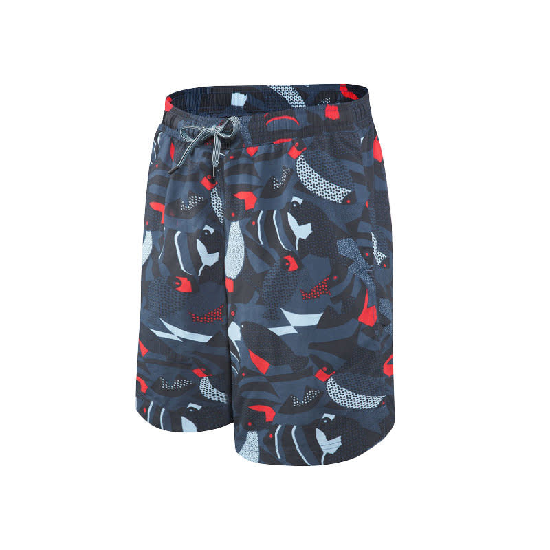 Saxx Cannonball 19" Swim Shorts Navy Fish