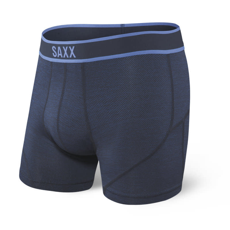 SAXX Kinetic Light Compression Mesh Boxer Brief - Cross Dye - Blue - 1 - Underwear - Boxer Briefs