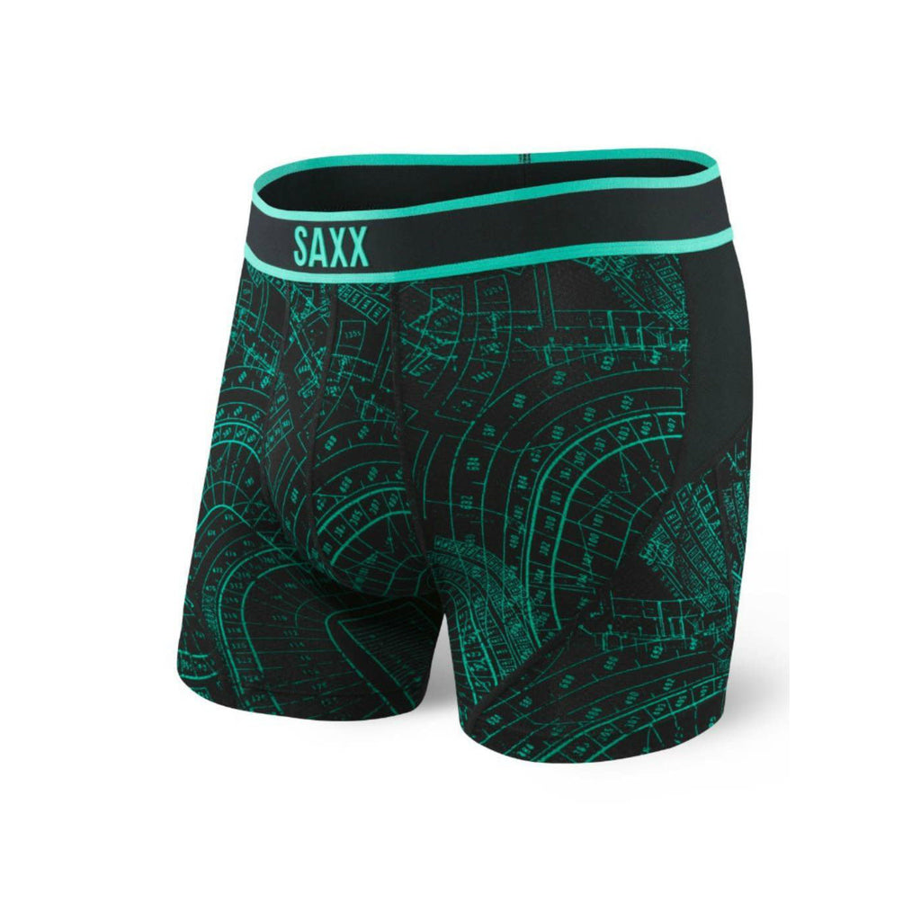 Saxx Kinetic Boxer Brief - Grid Iron Black
