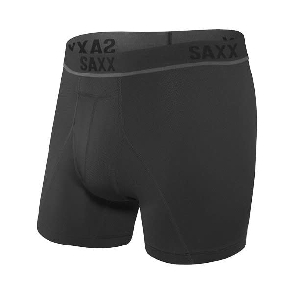 SAXX Kinetic Light Compression Mesh Boxer Brief - Blackout - Black - 1 - Underwear - Boxer Briefs