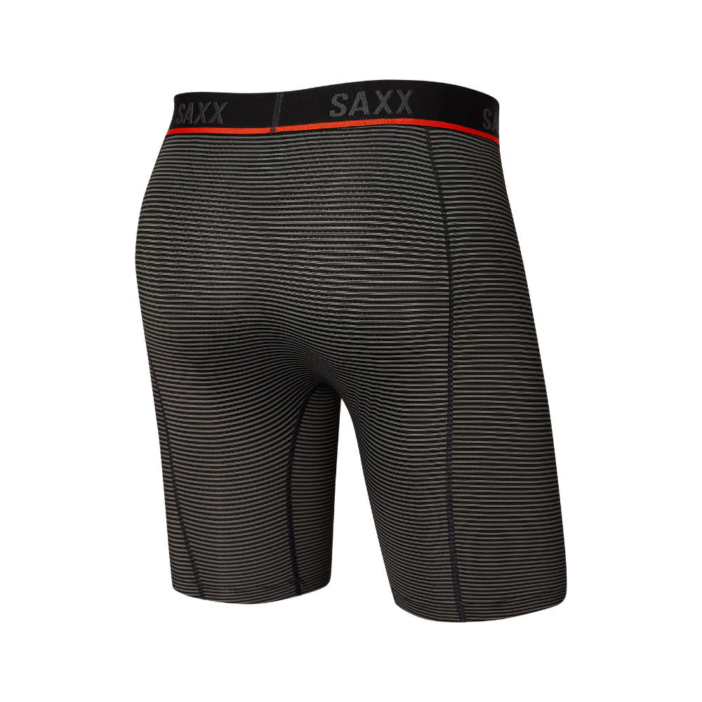 SAXX Kinetic Light Compression Mesh Long Leg - Feed Stripe - Grey - 2 - Underwear - Long Leg Boxer Briefs