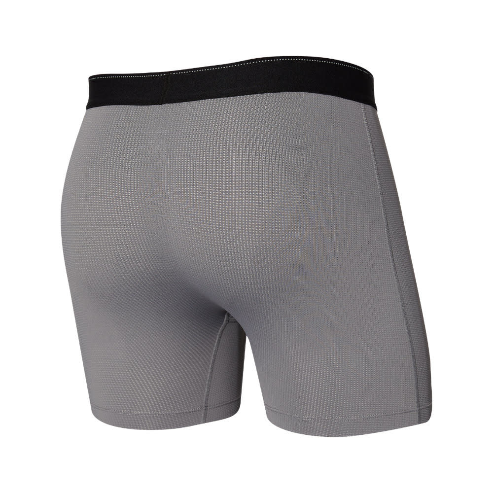 SAXX Quest Quick Dry Mesh Boxer Brief - Dark Charcoal II - Grey - 2 - Underwear - Boxer Briefs