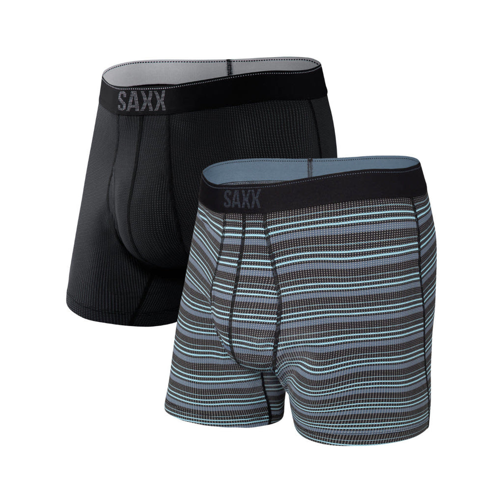 Saxx Quest 2 Pack - Sunrise Stripe/Black Grey/Black