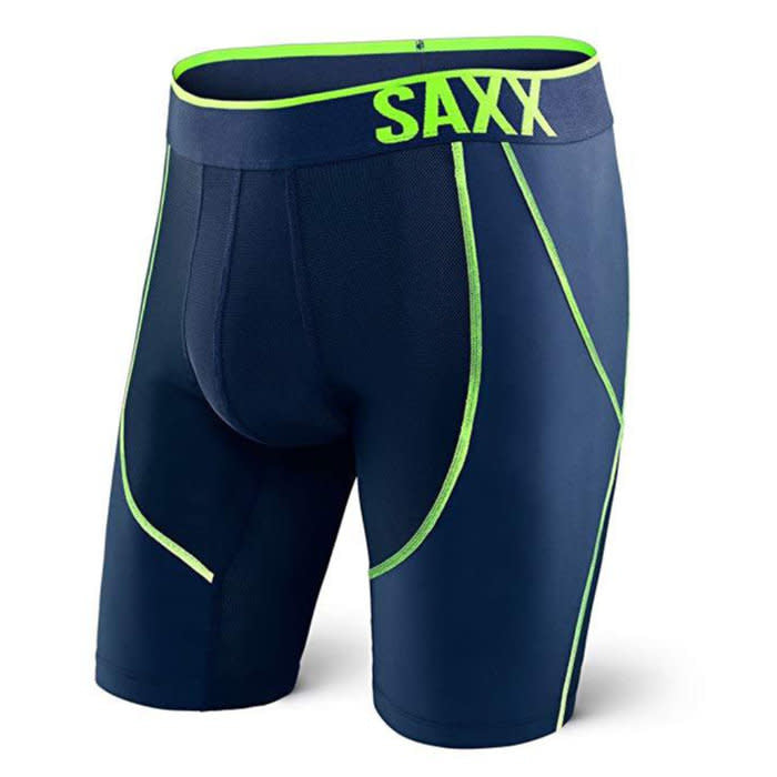 Saxx Strike Long Leg - Navy/Green Neon