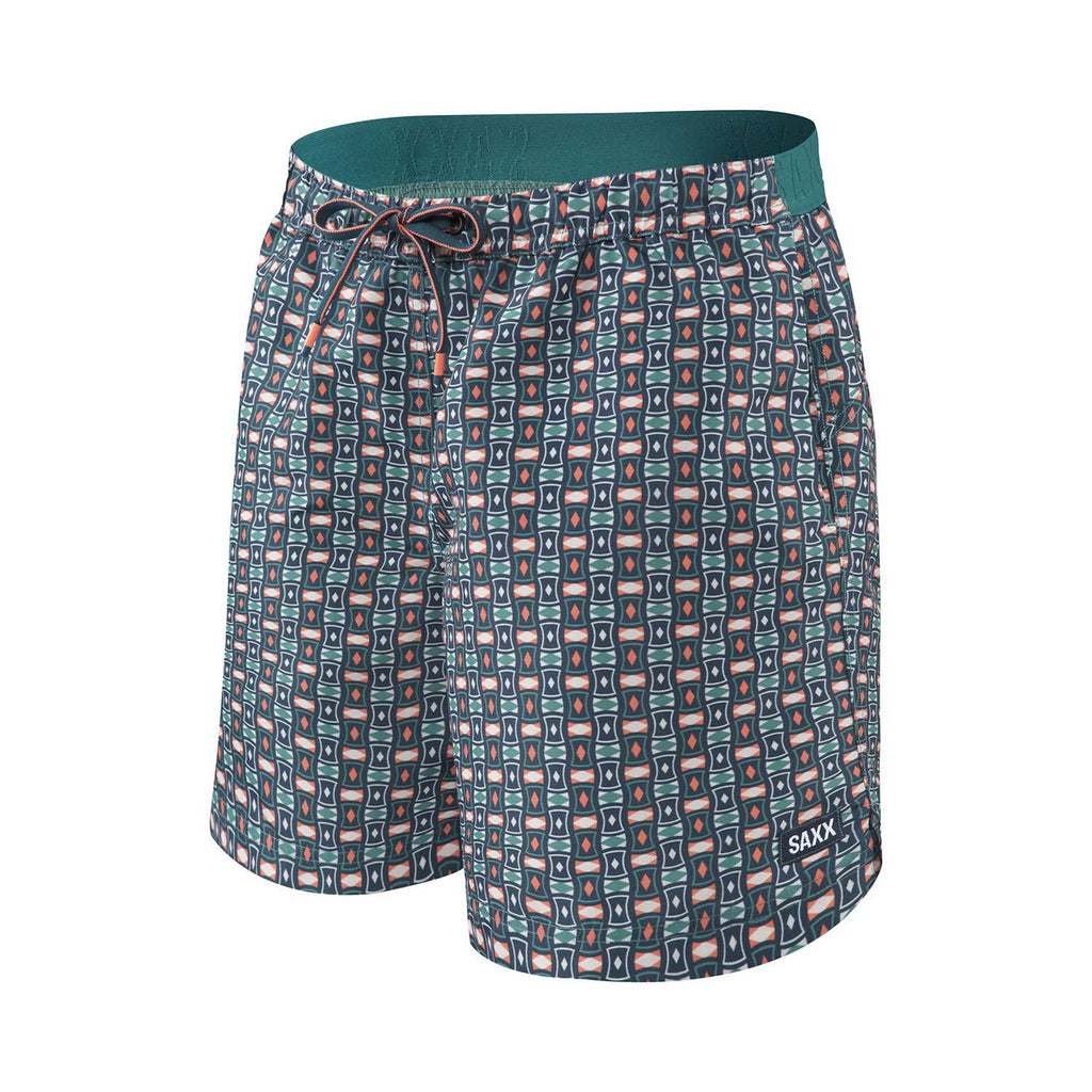 Saxx Cannonball 17" Swim Shorts Green Oceanic