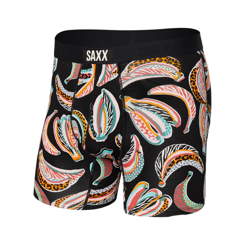 Saxx Vibe Boxer Brief - Gone Bananas Black
