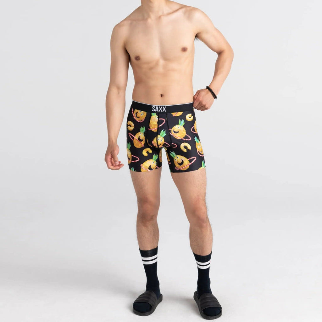 Saxx Volt Boxer Brief - Pineapple Hula Black