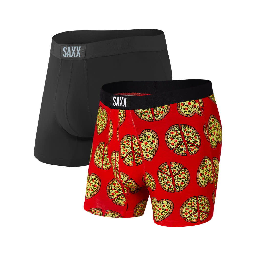 Saxx Vibe 2 Pack - Piece And Love/Black Red/Black
