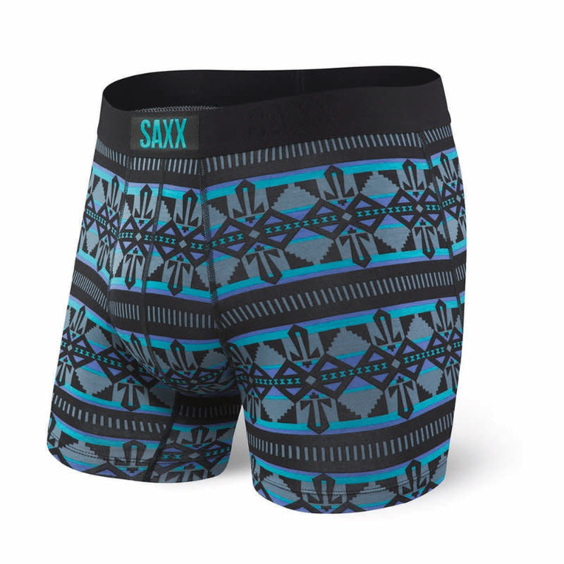 Saxx Vibe Boxer Brief - Trading Blanket Black