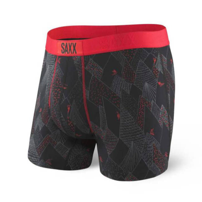 Saxx Vibe Boxer Brief - Mountain Peak Black/Red