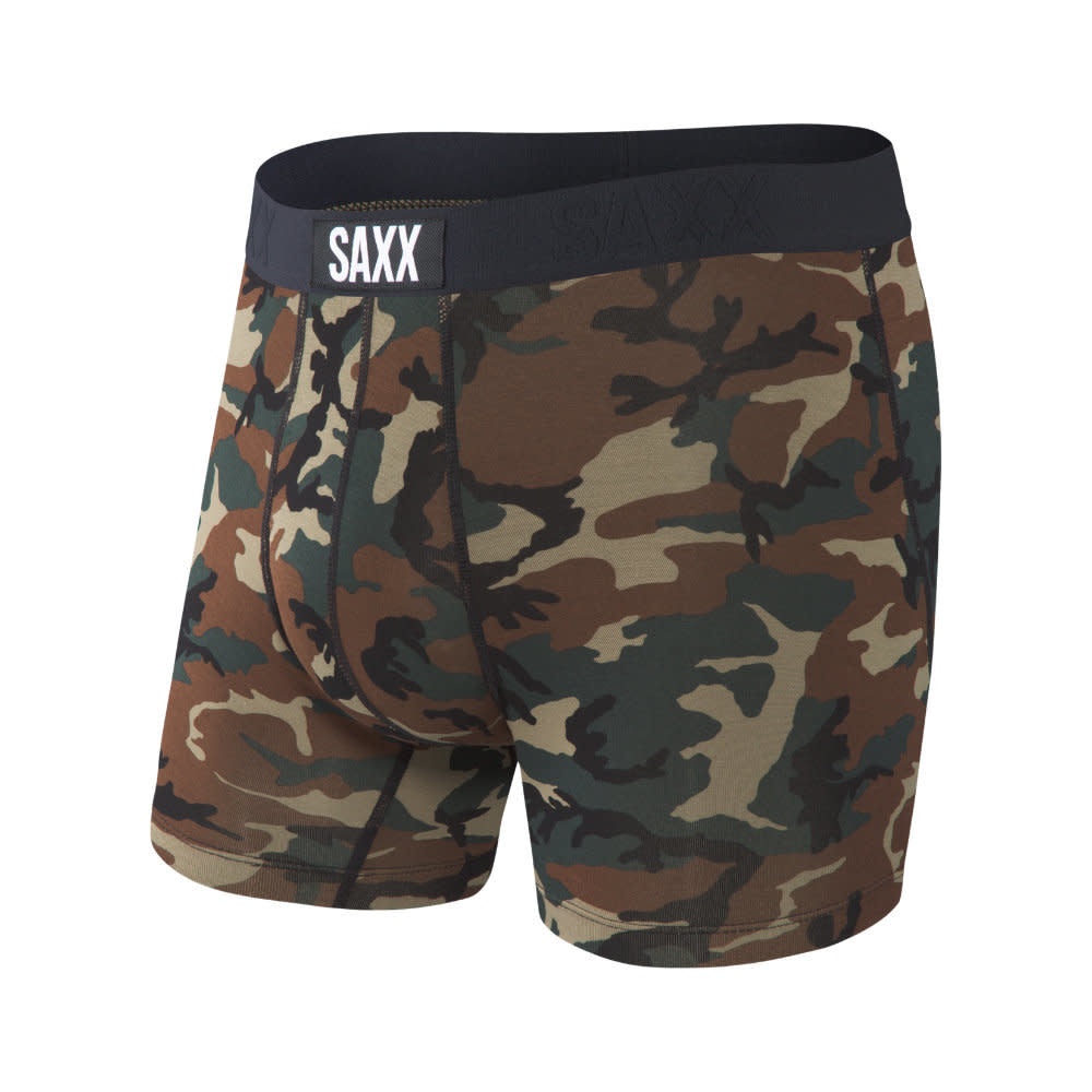 SAXX Vibe Super Soft Boxer Brief - Woodland Camo - Brown - 1 - Underwear - Boxer Briefs