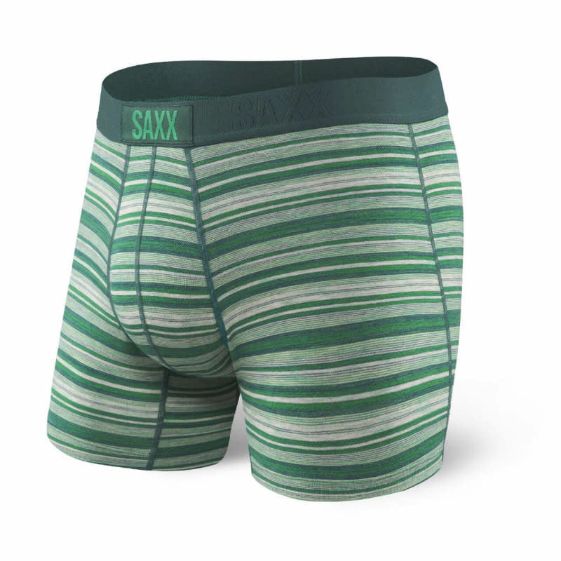 Saxx Vibe Boxer Brief - Heather Stripe Emerald