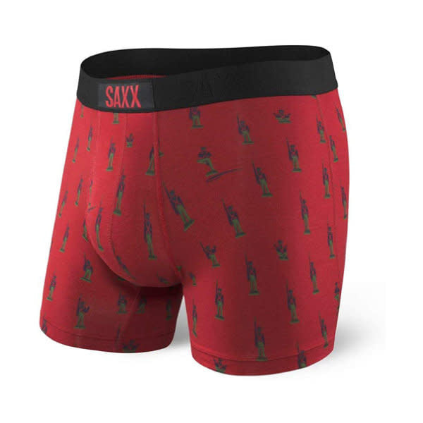 Saxx Vibe Boxer Brief - Holiday Misfits Red