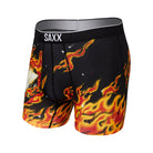 SAXX Volt Breathable Mesh Boxer Brief - Flame Skull - Black - 1 - Underwear - Boxer Briefs