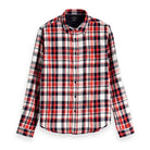 Scotch & Soda Brushed Flannel L/S Shirt - Red - 1 - Tops - Shirts (Long Sleeve)