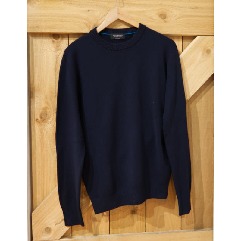 Scotch & Soda Merino Wool Knit Sweater Navy