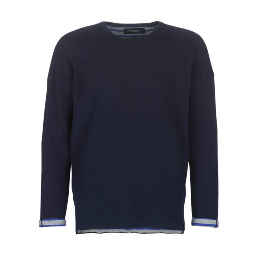 Scotch & Soda Reversible Crew Sweater Navy Stripe