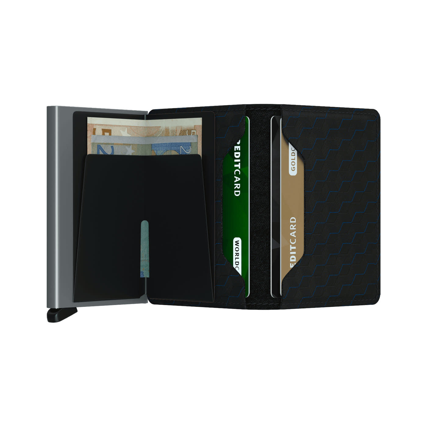 'Secrid Slimwallet - Optical' in 'Black-Titanium' colour