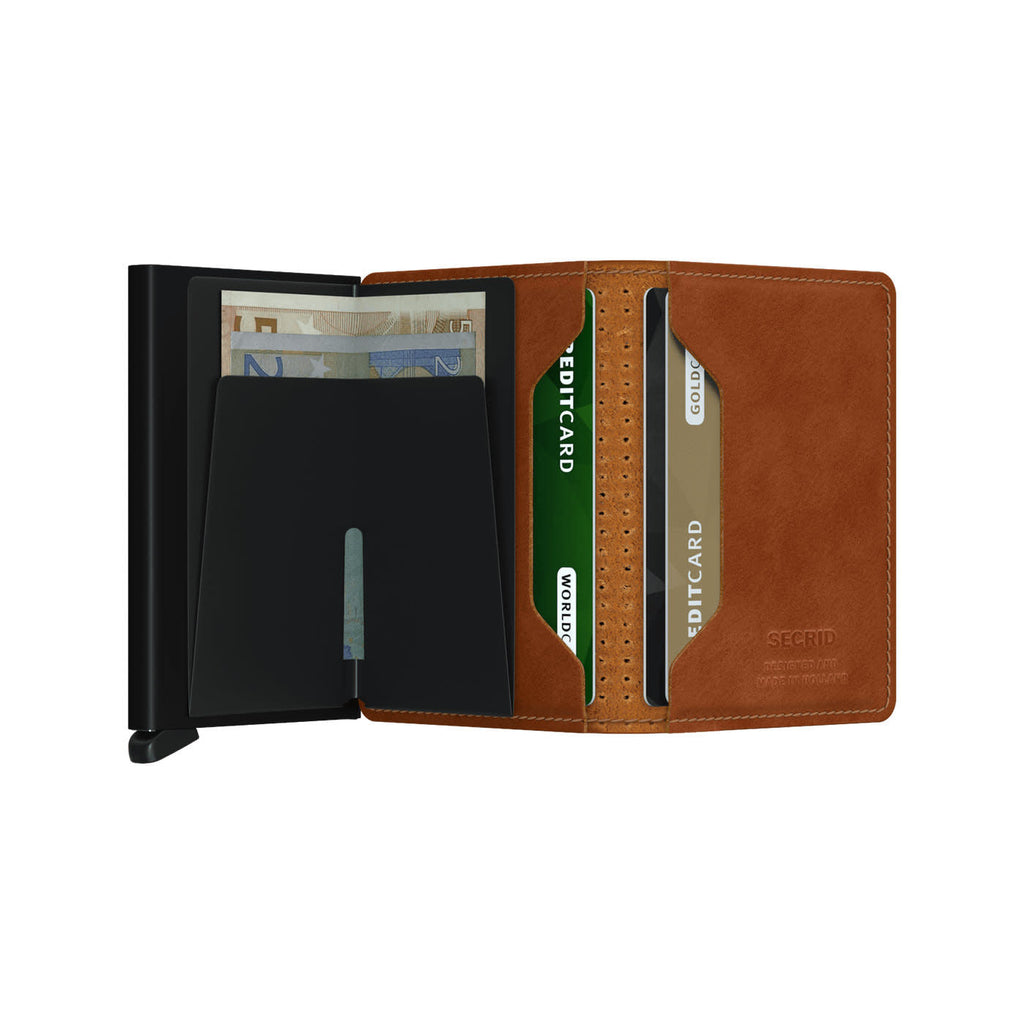 Secrid Slimwallet - Perforated Cognac