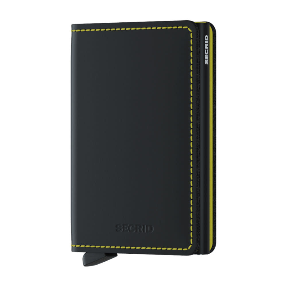 'Secrid Slimwallet - Matte' in 'Black-Yellow' colour