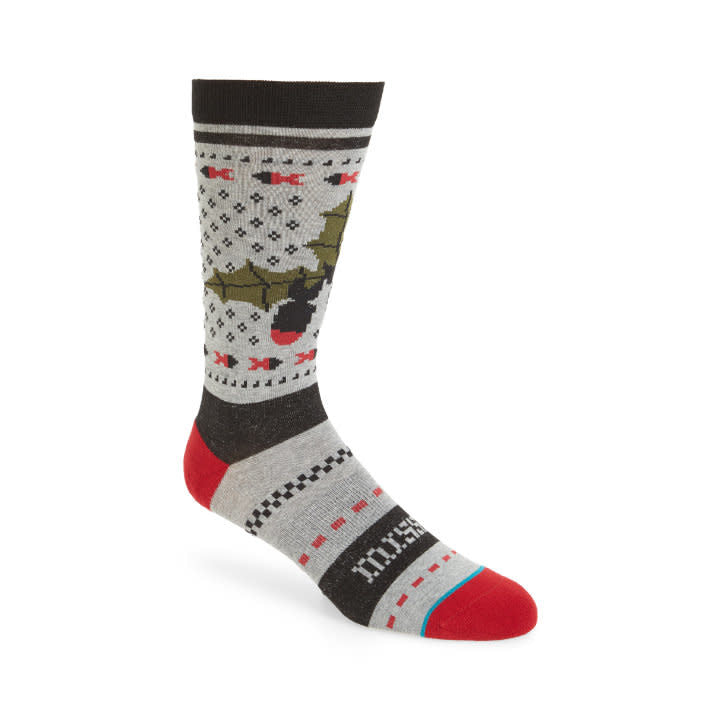 Stance Missile Toe Casual Socks Grey