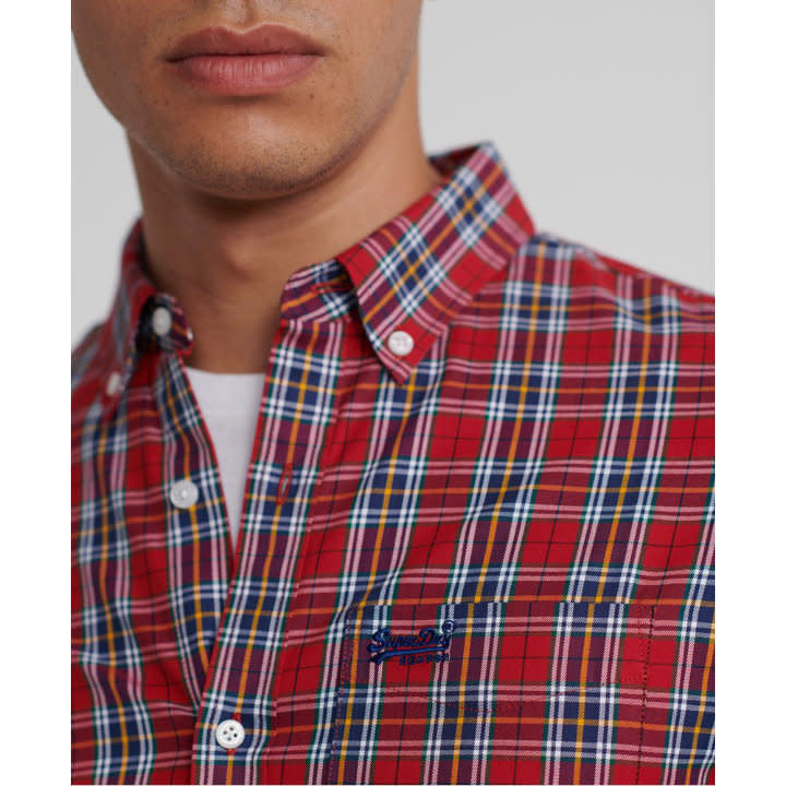 Superdry Classic London L/S Shirt Douglas Red