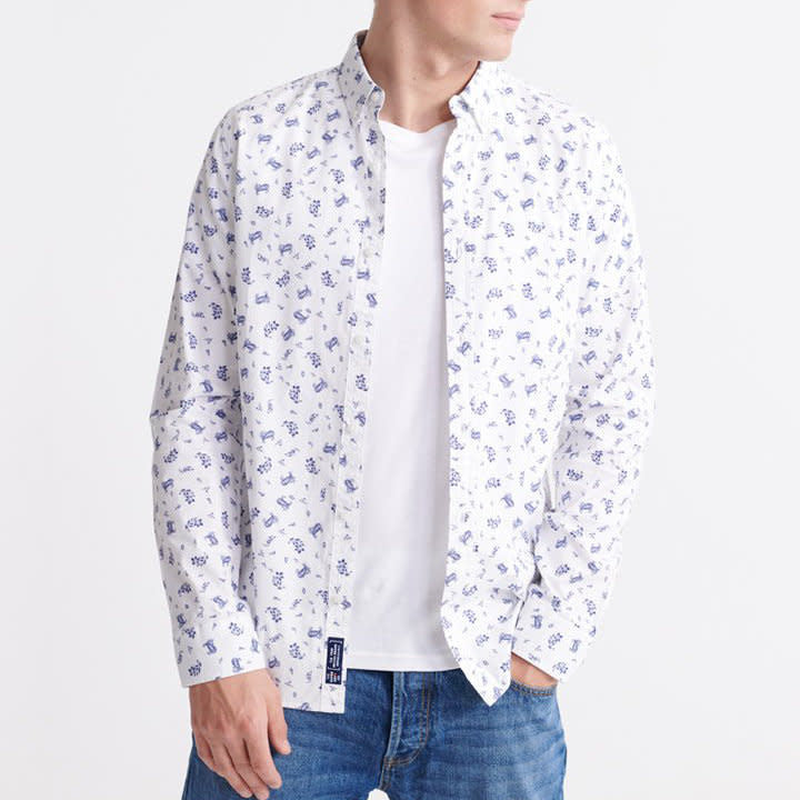 Superdry Classic Shoreditch L/S Shirt - Print Optic Paisley