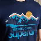 Superdry Great Outdoors Tee - Pilot Mid Blue Grit - 6 - Tops - T-Shirts