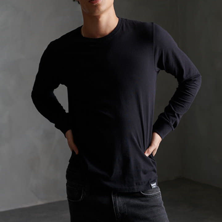 Superdry International Kanji L/S Top Jet Black