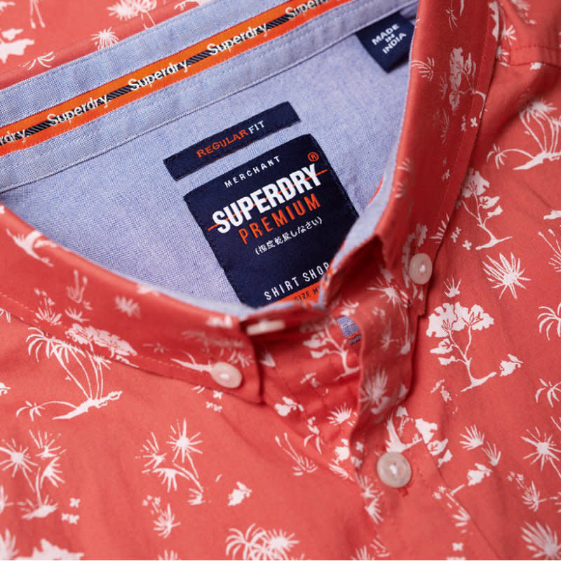 Superdry Shoreditch S/S Shirt Akio Coral