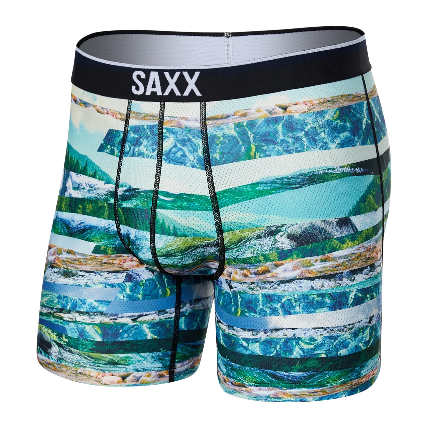 Saxx Volt Boxer Brief - River Run Stripe Mutli
