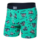 SAXX Vibe Super Soft Boxer Brief - Off Course Carts - Green - 1 - Underwear - Boxer Briefs