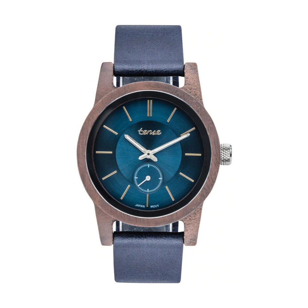 Tense Hampton Ii Premium Leather Watch Walnut/Blue