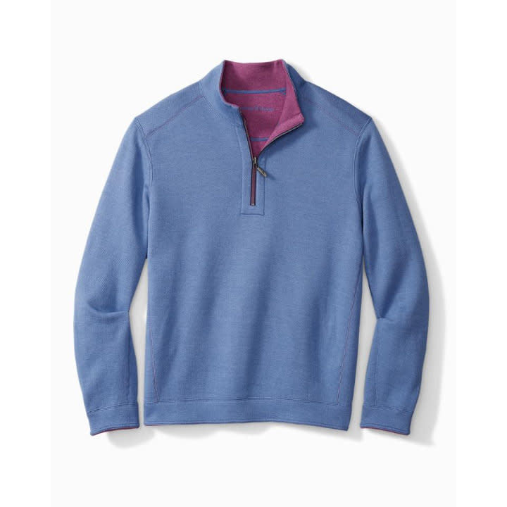 Tommy Bahama Flipshore Half Zip Sweater Dutch Blue