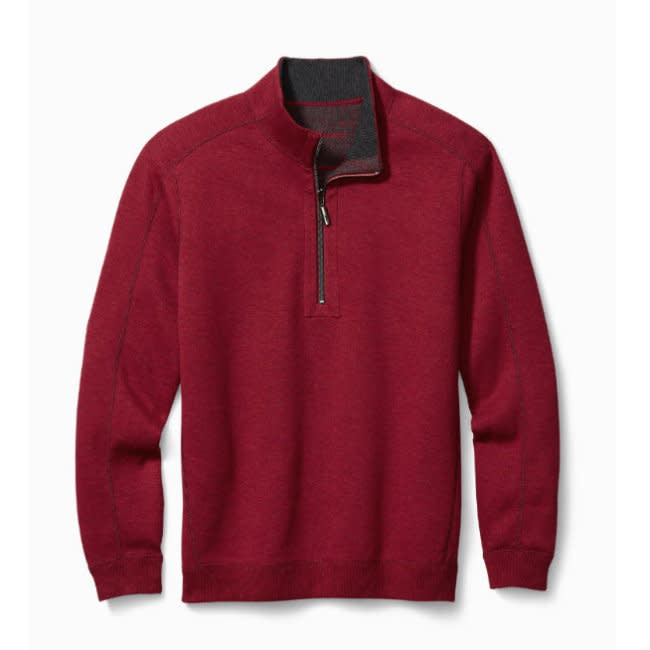 Tommy Bahama New Flipsider Half-Zip Pullover Jester Red