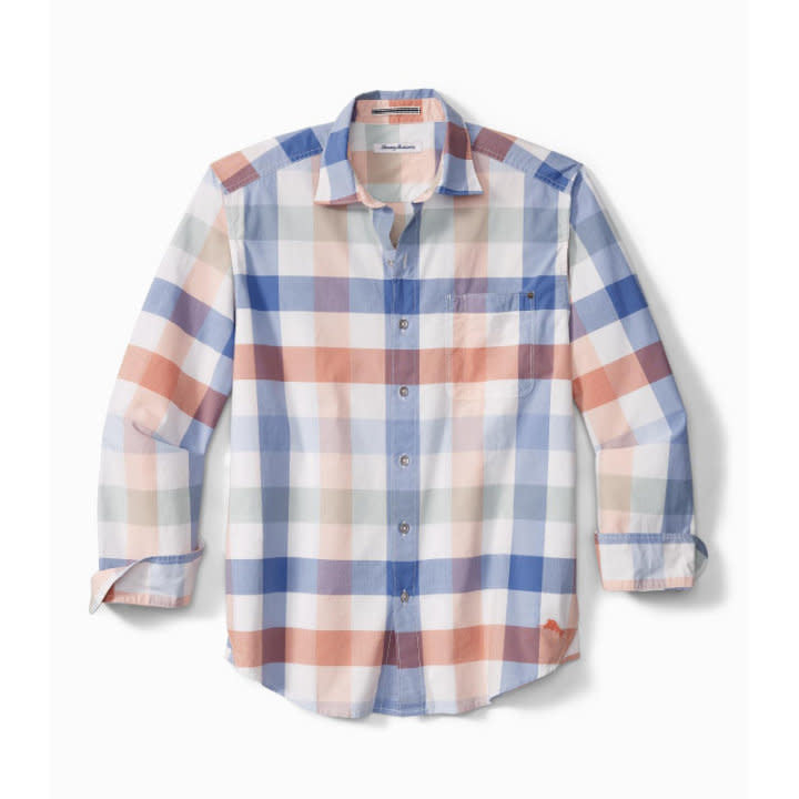 Tommy Bahama Paradise Poplin Check Shirt Chamois