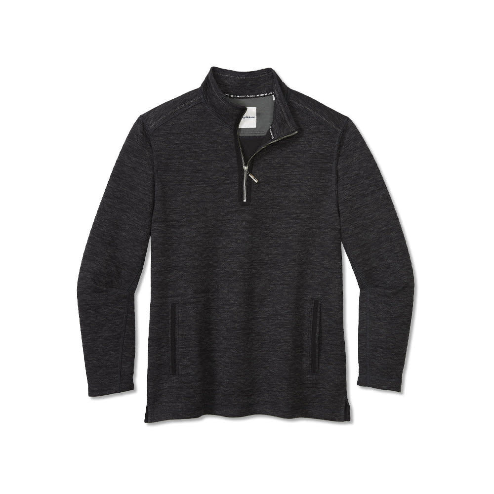 Tommy Bahama Queensland Quilted Half Zip Black