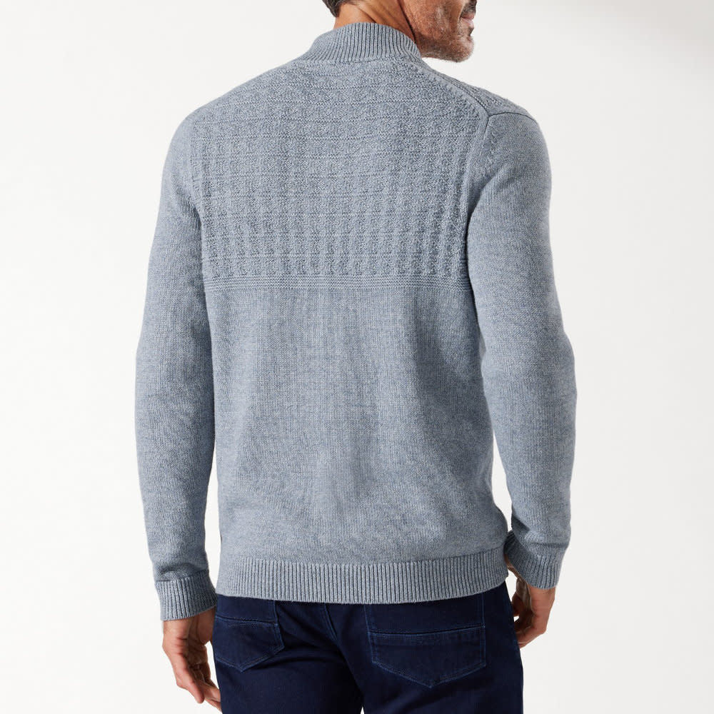 Tommy Bahama Sorentto Beach Button Mock Neck Dockside Blue