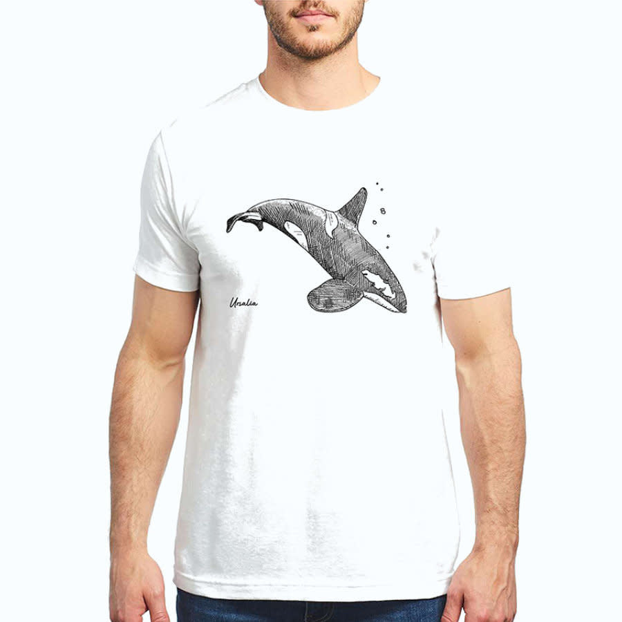 Ursalia Creative Orca Island T-Shirt Charcoal