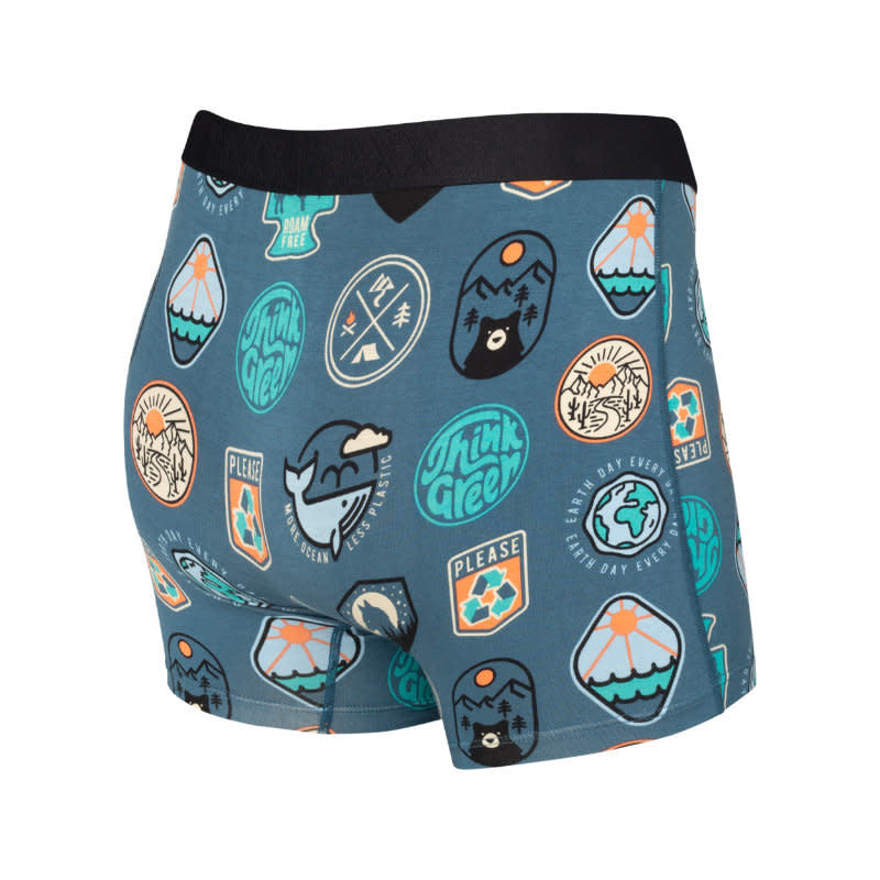 Saxx Vibe Boxer Brief - Everyday Is Earth Day Blue