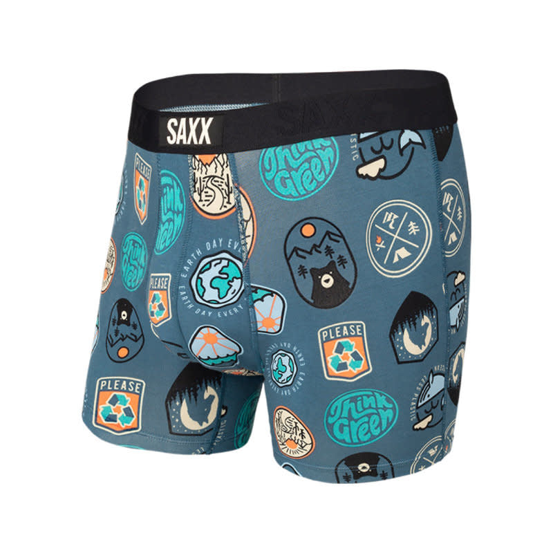 Saxx Vibe Boxer Brief - Everyday Is Earth Day Blue