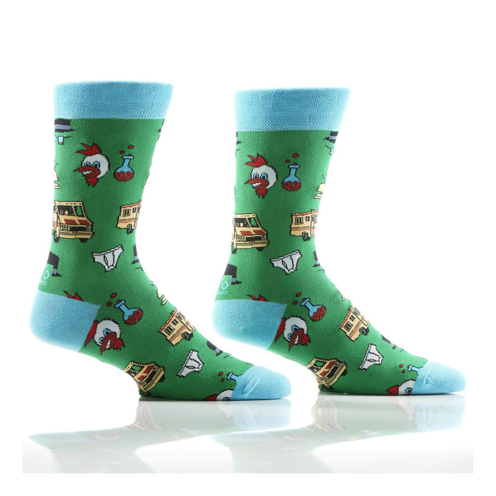Yo Sox In The Lab Crew Socks Green